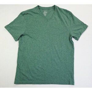 J. Crew Authentic Broken In Sz Medium Green V Neck Knit Goods Cotton Fashion Tee